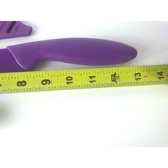 Stainless Steel Plastic Handled Knives Colorful With Sheaths Purple Green - Picture 9 of 12